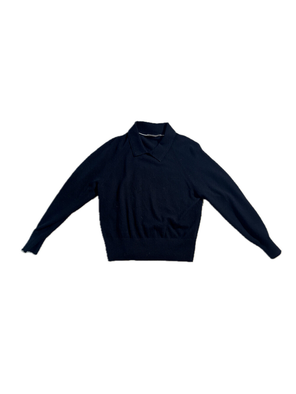 Everlane Black Collared Knit Polo Top Women's Size Medium